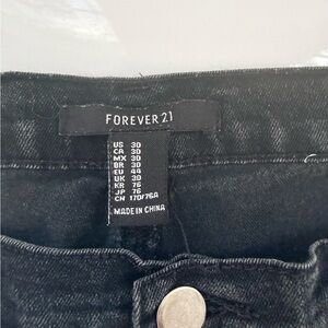 Forever 21 Black High-Rise Denim Jeans